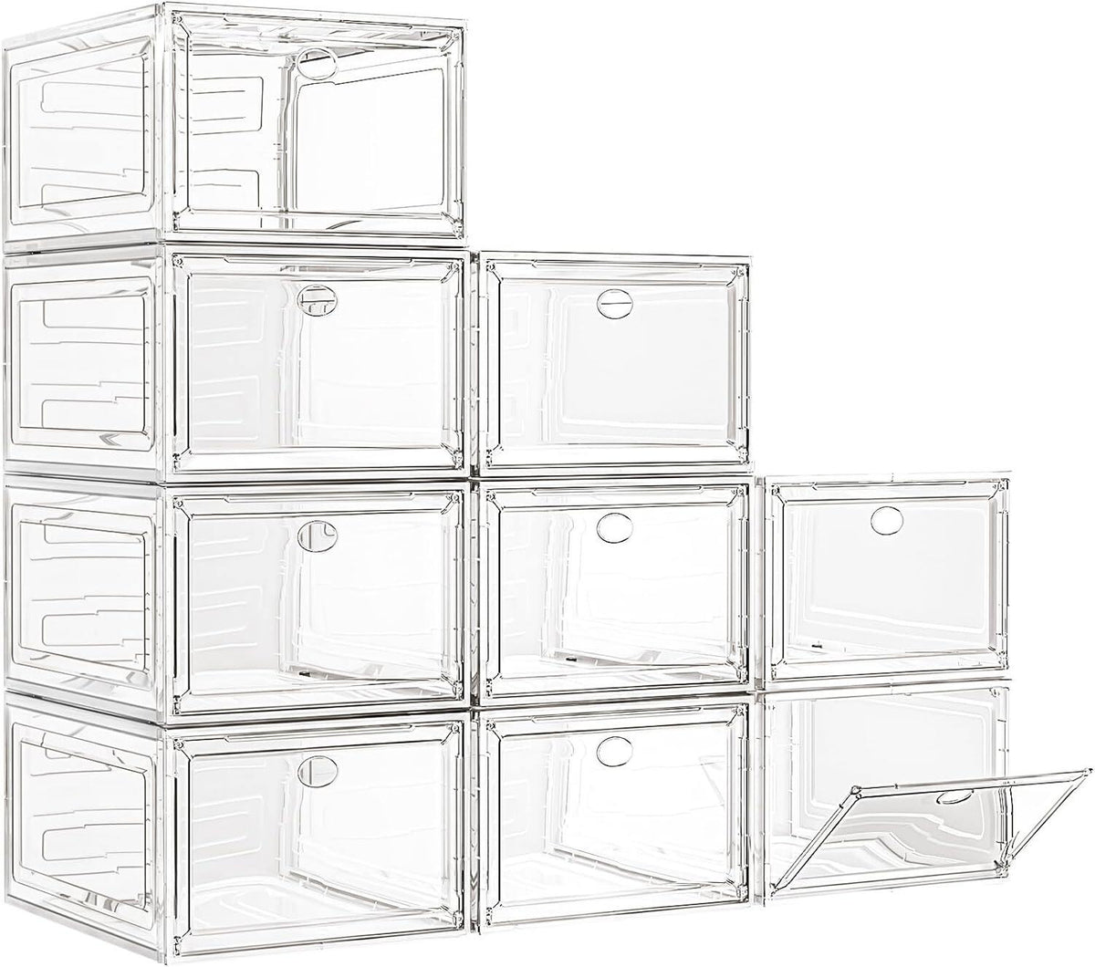 Thickened Clear Shoe Storage Organizer with Magnetic Door